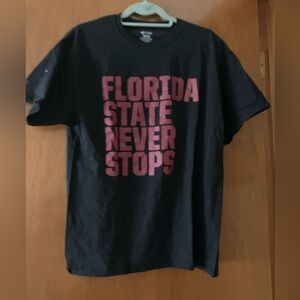 Florida State Never Stops Black T-Shirt Seminoles FSU